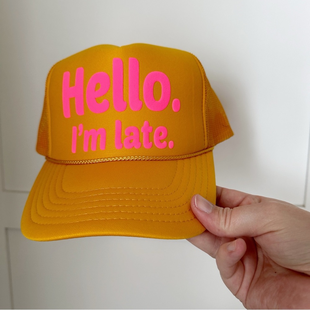 🍁CLOSET CLEAROUT🍁 NEW Mustard/Pink Trucker Hat